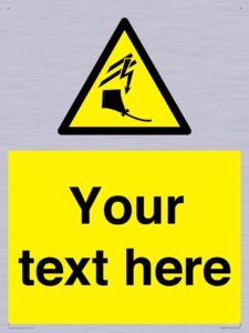 Custom warning kite flying near powerlines